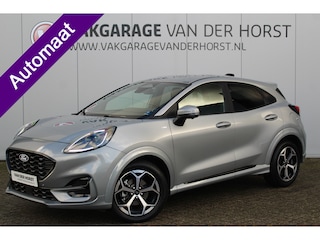 Ford Puma 1.0-125pk EcoBoost Mild Hybrid ST-Line X AUTOMAAT ! Nieuw model ! Fabrieksgarantie t/m 25-09-2028. Mooie, erg luxe hoogzitter ! Slechts 8.500 km ! Autm. airco, camera rondom, navigatie, telefoonvoorb., B&O soundsyst., metallic lak, LM wielen, LED verlichting, adaptieve cruise control etc.
