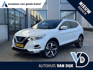 Nissan Qashqai 1.2 Tekna | NL Auto/2e Eig./Voll.Historie/Navi/Pano/Clima/Cruise/19"/Trekhaak