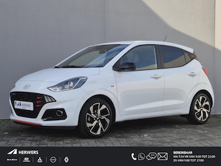 Hyundai i10 1.0 T-GDI N Line 5-zits Handgeschakeld / Fabrieksgarantie tot 11-2028 / Allseason banden / Dealer onderhouden / Stuur-, en Stoel verwarming / Cruise control / Achteruitrijcamera / Apple Carplay Android Auto / Climate control /