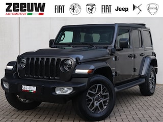 Jeep Wrangler Unlimited 4xe 380 PK Sahara | Leder | Soft Top | Camera | 18"