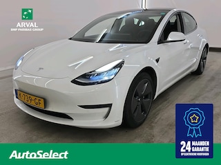 Tesla Model 3 Long Range AWD 75 kWh 351pk | SOH % | 12 maanden Bovag garantie | Zwart interieur | Pearl White | 18" Aero velgen