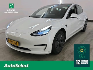 Tesla Model 3 Long Range AWD 75 kWh 351pk | SOH % | 12 maanden Bovag garantie | Zwart interieur | Pearl White | 18" Aero velgen