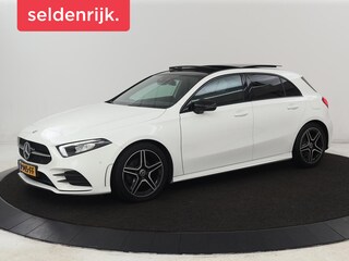 Mercedes-Benz A-klasse 180 AMG | Panoramadak | Stoelverwarming | Carplay | Sfeerverlichting | Leder/Alcantara | Navigatie | Park Assist | Full LED | Widescreen | Climate control | Cruise control