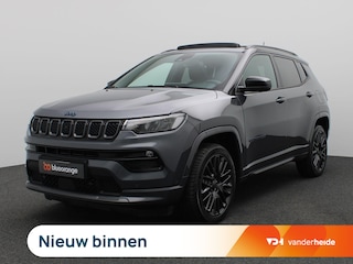 Jeep Compass 4xe 240 Plug-in Hybrid Electric S 240PK AUT. SOH 90,2%, Panoramadak, 360gr. Camera, Memorystoel, Alpine Audio, Stoelverwarming, Keyless, Navi, 19" LM Velgen