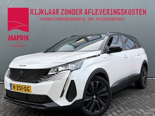 Peugeot 5008 BWJ 2021 1.2 131 PK PureTech GT FULL LED | ADAPTIVE CRUISE | STOELVERW. | HALF LEDER | CARPLAY + ANDROID AUTO | DODE HOEK | LANE ASSIST | DAB | 360 CAMERA | NAVI | CLIMA |  LMV | PDC