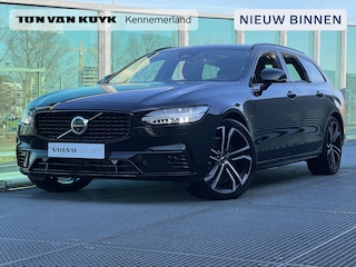 Volvo V90 2.0 T8 Plug-in hybrid AWD Ultra Dark PHEV, Automaat, Luchtvering, Panoramadak, Bower&Wilkins audio, 20 inch R-design wielen, Stoelmassage, Stoelkoeling, Stoelverwarming, Stuurverwarming, Gelamineerde ramen, Trekhaak semi elektrisch inklapbaar