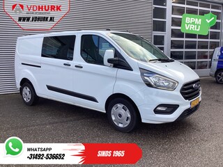 Ford Transit Custom 2.0 TDCI 130 pk L2 DC Dubbel Cabine NL Auto/ 2.8t Trekverm./ Carplay/ Airco/ Navi/ Camera/ Cruise/ PDC/ Trekhaak