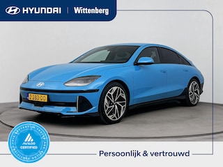 Hyundai Ioniq 6 LOUNGE 77.4 kWh | SoH 98,2% | NAVI | 360 CAMERA | CRUISE ADAPTIEF | CLIMA | LEDER | 20'' LM VELGEN | PRIVACY GLASS | FABRIEKSGARANTIE GELDIG T/M 3-2029! |