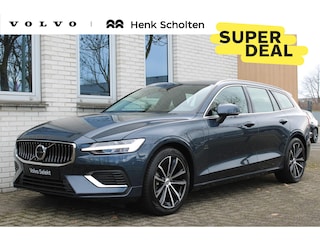 Volvo V60 T6 Plug-in hybrid AWD Essential Bright Lederen Bekleding | Stoel-/ stuurwielverwarming | Elektrisch inklapbare trekhaak | Adaptive Cruise Control | BLIS | Verwarmbare acherbank | 18 inch. lichtmetalen velgen | Park assist | Apple carplay/ Android auto