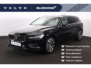 Volvo V60 T6 Recharge AWD Ultra Bright - Panorama/schuifdak - IntelliSafe Assist & Surround - 360º Camera - Harman/Kardon audio - Adaptieve LED koplampen - Verwarmde voorstoelen, stuur & achterbank - Parkeersensoren voor & achter - Elektr. bedienb. voorstoelen met geheugen - Head up display - Extra getint glas - 18' LMV