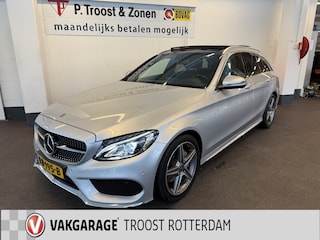 Mercedes-Benz C-klasse Estate 180 AMG Line | Panoramadak | Lederen bekleding | Trekhaak | Cruise control | Climate control | Nederlands geleverd | Stoelverwarming | Elek. inklapbare spiegels