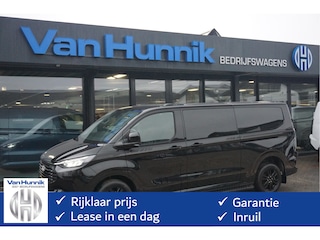 Ford Transit Custom 320L 2.5 PHEV Hybride 233PK DC Black Platinum PRIJS INCL. BPM !! Navi, 360° Cam, 17" LM, LED, Leder Interieur!! NR. HYB005
