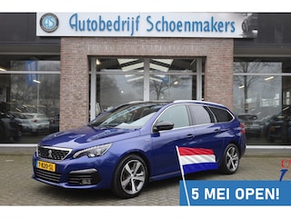 Peugeot 308 SW 1.2 PureTech GT-line PANO STOELVERW/MASSAGE CARPLAY HALFLEER 2xPDC ZWARTE-HEMEL CRUISE STUURFLIPPERS ENZ.