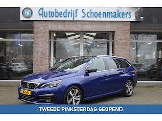 Peugeot 308 SW 1.2 PureTech GT-line PANO STOELVERW/MASSAGE CARPLAY HALFLEER 2xPDC ZWARTE-HEMEL CRUISE STUURFLIPPERS ENZ.