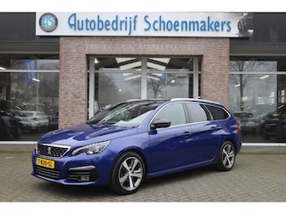 Peugeot 308 SW 1.2 PureTech GT-line PANO STOELVERW/MASSAGE CARPLAY HALFLEER 2xPDC ZWARTE-HEMEL CRUISE STUURFLIPPERS ENZ.