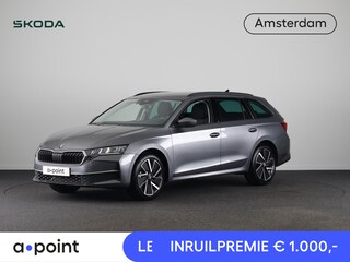 Skoda Octavia Combi Business Edition m-HEV 1.5 TSI 115 pk 7 versn. DSG | Sunset | Wegklapbare trekhaak | 18 inch lichtmetalen velgen Vega Aero zwart
