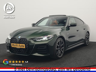 BMW 430i M Sport 245pk Dealer O.H Sanremo Green | Panodak | Lederen Competition Stoelen Memory & Verwarmd | Adaptive Onderstel | 360 Camera | Harman & Kardon | 19" L.M | Carbon | Apple Carplay | Navigatie | Blis | Virtual | DAB |