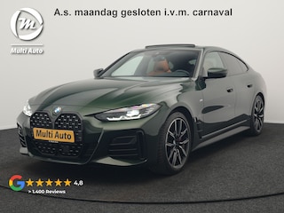 BMW 430i M Sport 245pk Dealer O.H Sanremo Green | Panodak | Lederen Competition Stoelen Memory & Verwarmd | Adaptive Onderstel | 360 Camera | Harman & Kardon | 19" L.M | Carbon | Apple Carplay | Navigatie | Blis | Virtual | DAB |