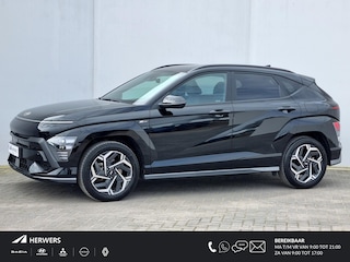 Hyundai Kona 1.6 GDI HEV N Line Automaat Fabrieksgarantie tot 11-2028 / Stoelverkoeling / Stuurverwarming / Stoelverwarming Voor + Achter / 360 Camera / Navigatie / Climate Control /