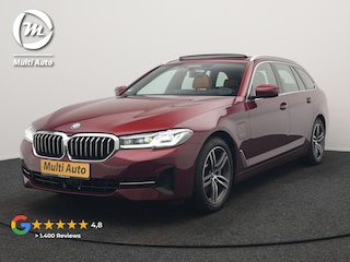 BMW 5-serie Touring 530e Individual Plug In Hybrid 293pk Dealer O.H Aventurinrot Metallic PHEV | Panodak | Luxe Lederen Comfortzetels Memory & Ventilatie | Laser LED | Adaptive Cruise | Head Up | Harman Kardon | Keyless |