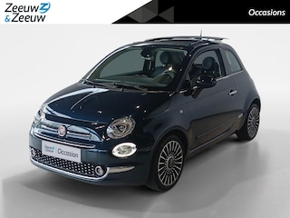 Fiat 500 0.9 TwinAir Turbo Lounge *Navigatie*Parkeersensoren*Schuif/kanteldak*Climate Control*Lederen bekleding*All Season banden*Cruise Control*Zeer nette auto!
