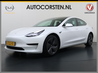 Tesla Model 3 RWD SR+ 60kWh Afn.Trekhaak 325PK 18"Lmv AutoPilot Leder PanoDak Adaptive-Cruise Lmv Camera's Elektr.-Stuur+Stoelen+Spiegels+Geheugen+Easy-Entry+Verwarmde stoelen Park assistent PDC WIFI Lane-Assist Speed-Assist SOH 92% Navi LED Comfortstoelen ACC DAB Voorverwarmen interieur via App Keyless via Telefoonsleutel One-Pedal-Drive 1e Eigenaar Origineel Nederlandse auto tot 11kw laden thuis!