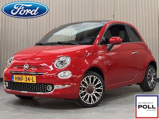 Fiat 500 1.0 Hybrid Dolcevita RED Panoramadak Navi Climat Cruise Parkeersensoren Digitaal Dashboard 16" LM Velgen