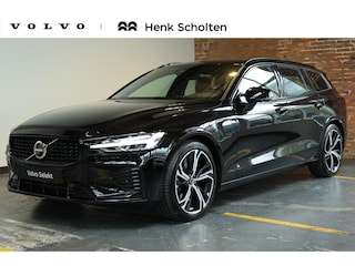 Volvo V60 T6 Plug-in hybrid AWD Plus Dark | Stoelverwarming | 360° parkeercamera | Stoelverwarming | Semi-Electrische wegklapbare trekhaak | Parkeersensoren voor + achter | Google infotainment | Nappa Lederenbekleding