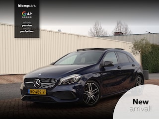 Mercedes-Benz A-klasse 180 AMG-Line | Scuifdak| Or.NL-auto-NAP | Automaat | Uniek! Canvasiet Blu