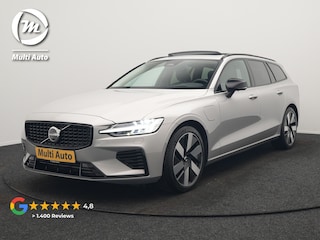 Volvo V60 T6 Recharge AWD LONG RANGE Plus Dark Plug In Hybrid 350pk Dealer O.H. PHEV | Panodak | Adaptive Cruise | 360 Camera | Head Up | Harman&Kardon | Lederen Sportstoelen Memory & Verwarmd | Google Assistent | Stuur Verwarmd | Apple Carplay | Keyless | Blis |