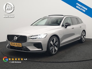 Volvo V60 T6 Recharge AWD LONG RANGE Plus Dark Plug In Hybrid 350pk Dealer O.H. PHEV | Panodak | Adaptive Cruise | 360 Camera | Head Up | Harman&Kardon | Lederen Sportstoelen Memory & Verwarmd | Google Assistent | Stuur Verwarmd | Apple Carplay | Keyless | Blis |