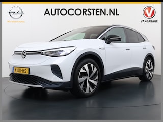 Volkswagen ID.4 204pk First 77kWh SOH 90% Leer/Alcantara Adap.Cruise Navi Ecc Camera Apple Carplay Android Pdc Lmv 20" Stoelverwarming Led Bordherkenning Voor-Klimatisering App-Connect  E-sound Front-Assist Origineel Nederlandse Auto Zeer Compleet 1e eigenaar