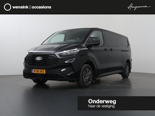 Ford Transit Custom 320 | 2.0 TDCI | L2 H1 | AWD | DUBBEL CABINE | LIMITED | 170 PK | CAMERA | BLIND-SPOT | ADAPTIEVE CRUISE | NAVIGATIE | STOELVERWARMING | VOORRUITVERWARMING | 2X ZIJSCHUIFDEUR | METALLIC BLACK