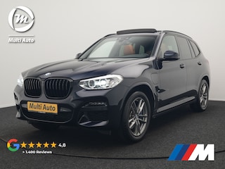 BMW X3 xDrive30e M Sport Plug In Hybrid 292pk Dealer O.H. PHEV | Panodak | Sfeerverlichting | Lederen Sportstoelen Memory & Verwarmd | Stuur Verwarmd | Apple Carplay | Keyless | Cruise Control | Navigatie | DAB | 19"L.M |