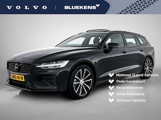 Volvo V60 T6 Recharge AWD Plus Dark - Panorama/schuifdak - IntelliSafe Assist & Surround - 360º Camera - Harman/Kardon audio - Verwarmde voorstoelen, stuur & achterbank - Parkeersensoren voor & achter - Elektr. bedienb. voorstoelen met geheugen - Elektr. inklapbare trekhaak - 18' LMV