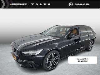 Volvo V90 2.0 T8 Plug-in hybrid AWD Ultimate Dark | Luchtvering | Harman/Kardon | Massage | Stoel Verwarming-Koeling | Trekhaak | Schuif/Kantel Panoramadak | Memory |