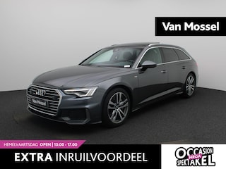 Audi A6 Avant Advanced 50 TFSI e S tronic Quattro S-Line | Automaat | 300PK | 3X S-Line | Panoramadak | Trekhaak | Lederen Bekleding | Memory Seats | LED Koplampen | 19'' Lichtmetalen Velgen | Stoelverwarming |