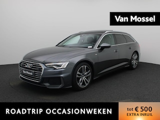 Audi A6 Avant Advanced 50 TFSI e S tronic Quattro S-Line | Automaat | 300PK | 3X S-Line | Panoramadak | Trekhaak | Lederen Bekleding | Memory Seats | LED Koplampen | 19'' Lichtmetalen Velgen | Stoelverwarming |