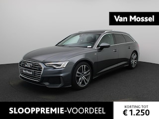 Audi A6 Avant Advanced 50 TFSI e S tronic Quattro S-Line | Automaat | 300PK | 3X S-Line | Panoramadak | Trekhaak | Lederen Bekleding | Memory Seats | LED Koplampen | 19'' Lichtmetalen Velgen | Stoelverwarming |