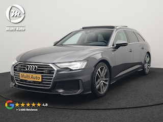Audi A6 Avant 50 TFSI e quattro 2x S Line Plug In Hybrid 300pk Dealer O.H. PHEV | Panodak | Adaptive Cruise | Camera | Lederen Sportstoelen Memory & Verwarmd | Stuur Verwarmd | Apple Carplay | Virtual | Keyless | Sfeerverlichting | Navigatie | DAB |