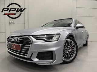 Audi A6 Avant 55 TFSI e quattro Competition PANO/HEAD-UP/MEMORY/360CAMERA/ACC/KEYLESS/MATRIX/CARPLAY/S-LINE SPORTPAKKET/FLORETT-SILBER METALLIC/NET GROTE OH BEURT GEHAD BIJ AUDI