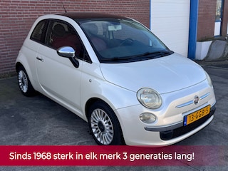 Fiat 500 1.2 Lounge PANORAMA l LEER l AIRCO l 16'LMV l MTF-STUUR l METALLIC LAK l GOED ONDERHOUDEN!