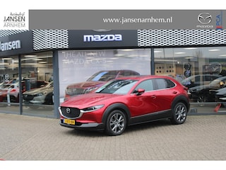 Mazda CX-30 2.0 e-SkyActiv-X M Hybrid Luxury Automaat, Trekhaak, i-Activesense Pack, schuif-/kanteldak, Leder, Adap.Cruise, Navi, Clima, Bose, 360 Camera, Stoel/Stuurverwarming, Apple Carplay, Android Auto, PDC, LKA, HUD