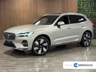 Volvo XC60 T6 AWD Recharge Ultra Bright 360° Camera | Michelin Cross Climate banden | Head-Up Display | Harman Kardon | Adaptieve Cruise Control | 20 Inch | Standkachel met Volvo On Call App | Stoelverwarming voor+achter | Stuurwielverwarming | Schuifdak | Full LED Meesturende koplampen | Pilot Assist | BLIS Dode Hoek Detectie | Elektrische voorstoelen geheugen | Contour stoelen met wit stiksel en bies | Zitting verlenging voorstoelen | Lederen dashboard | Galamineerde/geluidwerende zijramen | Google Infotainment | Keyless Drive | Parkeersensoren voor+achter | Privacy Glass | Elektrisch bedienbare achterklep | DAB Radio | Apple Carplay/Android Auto | Draadloos telefoon opladen | Silver Dawn Metallic |
