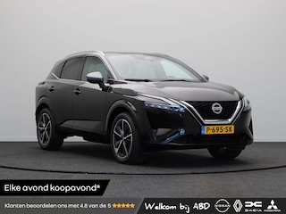 Nissan Qashqai 1.3 MHEV Tekna | Two tone interieur | Elektrische achterklep | Stoel, stuur en voorruit verwarming | Headup-display | Trekhaak | Rondomzicht camera |
