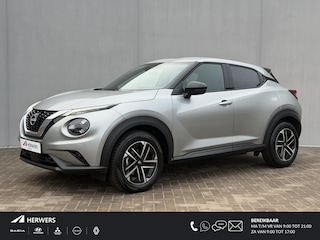 Nissan Juke 1.0 DIG-T N-Connecta DCT Automaat / Fabrieksgarantie tot 03-2028 / Navigatie / Camera / Stoel & Stuurwielverwarming / Apple Carplay & Android Auto / Cruise Control / Keyless / All Season Banden / DAB / LED /