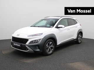 Hyundai Kona 1.6 GDi Hybrid 6-DCT Sky BlueLink | Automaat | Apple Carplay / Android Auto | Schuifdak | Virtual cockpit | Parkeer sensoren | Leder | Stoel verwarming/koeling | Stuur verwarming | Cruise control | Climate control | DAB |