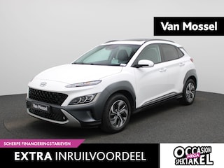 Hyundai Kona 1.6 GDi Hybrid 6-DCT Sky BlueLink | Automaat | Apple Carplay / Android Auto | Schuifdak | Virtual cockpit | Parkeer sensoren | Leder | Stoel verwarming/koeling | Stuur verwarming | Cruise control | Climate control | DAB |