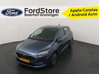 Ford Fiesta EcoBoost Hybrid 125 pk Titanium | Apple Carplay | Clima | Cruise | Parkeersens. | LED | Isofix | Zeer zuinig