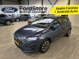 Ford Fiesta EcoBoost Hybrid 125 pk Titanium | Apple Carplay | Clima | Cruise | Parkeersens. | LED | Isofix | Zeer zuinig